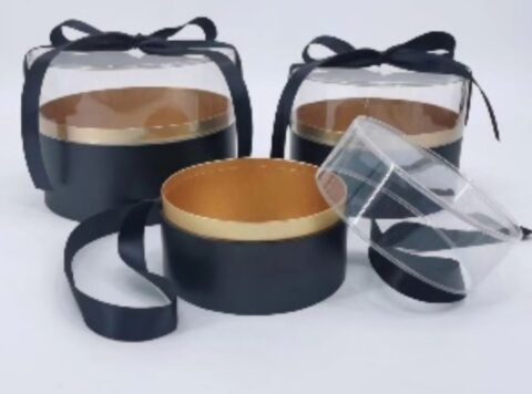 Коробки акриловые набор 3 шт, 22*16; 9*14; 16*12см, синий