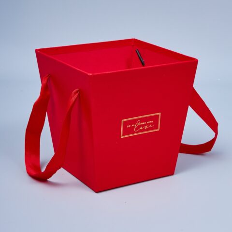 Коробка под цветы конус 