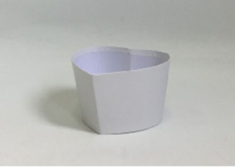 Коробка-стаканчик Сердце 14,5x13,2 см, Н10см, белый