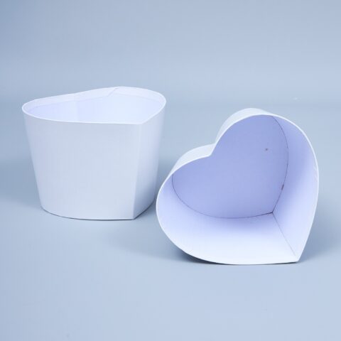 Коробка-стаканчик Сердце 14,5x13,2 см, Н10см, белый