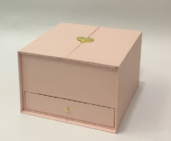 Коробка-трансформер с ящиком, 25*23,5*15,5, пудровый
