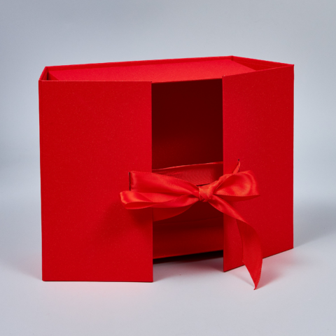 Коробка подарочная трансформер, 21x19x9 см, красный