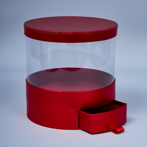 Коробка прозрачная металлик 