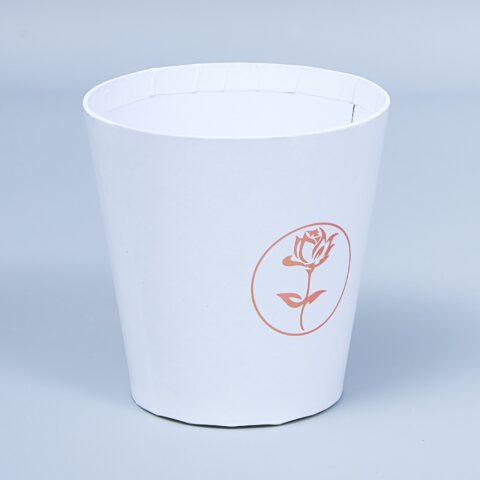 Коробка подарочная (стаканчик), белый, D10.7/H10.6cm (15 шт/уп)