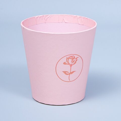 Коробка подарочная (стаканчик), розовый D10.7/H10.6cm (15 шт/уп)