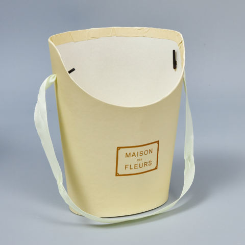 Коробка под цветы 15,5x12x19см лимонная, (W6650-4) (10 шт/уп)