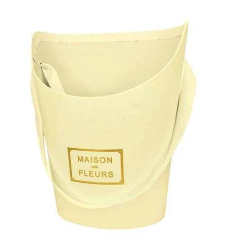 Коробка под цветы 15,5x12x19см лимонная, (W6650-4) (10 шт/уп)