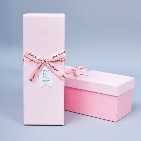 Коробка подарочная, 24*9*9см, розовый