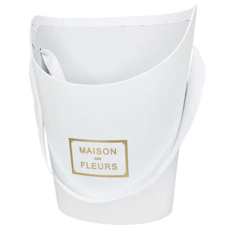 Коробка под цветы 15,5x12x19см белая (W6646) (10 шт/уп)