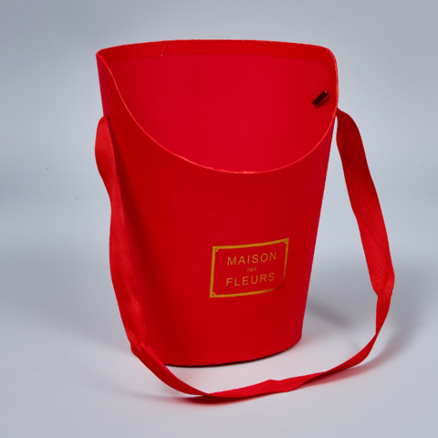 Коробка под цветы 15,5x12x19см красная (W6648) (10 шт/уп)