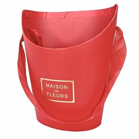 Коробка под цветы 15,5x12x19см красная (W6648) (10 шт/уп)