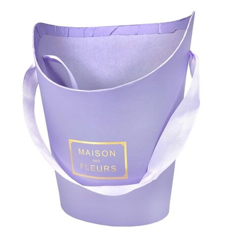 Коробка под цветы 15,5x12x19см сиреневая (W6648)