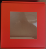 Подарочная коробка с окном, 25*25*9см, красный
