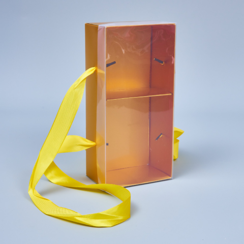 Коробка подарочная №1, 23*7*21см-сборная, золото