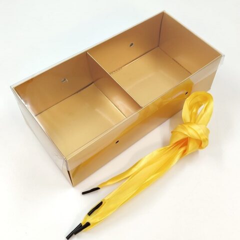 Коробка подарочная №1, 23*7*21см, золото