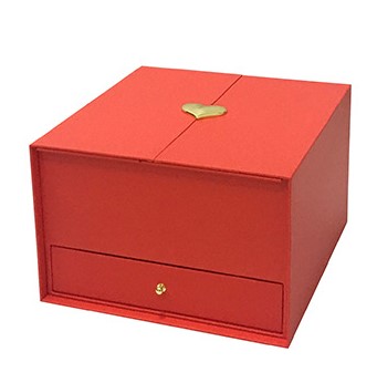 Коробка-трансформер с ящиком, 25*23,5*15,5, красный