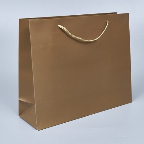 Подарочный пакет, 32*26*10см, кофе с молоком