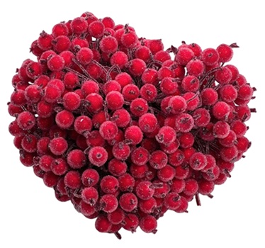 Ягоды засахаренные в пучке 400шт, 12мм, красный