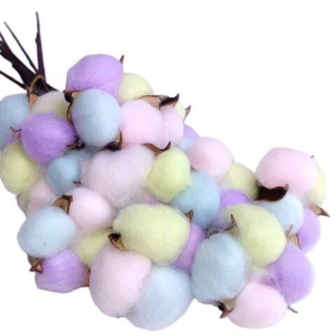 Хлопок (10шт в 1 букете) 25см, Мультиколор