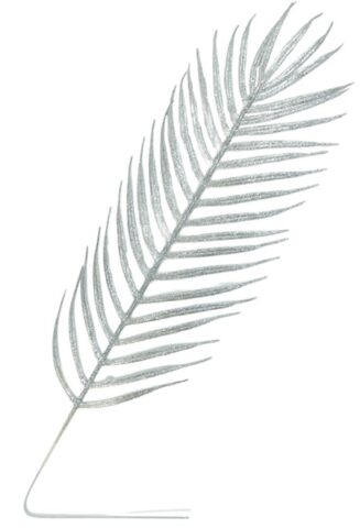 Лист с глиттером, 18*58см, серебряный