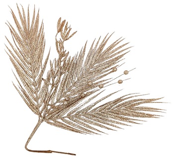 Ветка 42см. с глиттером, бронзовый