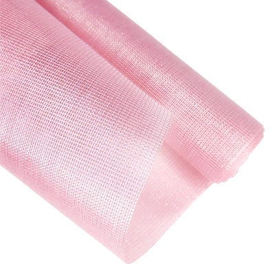 Лен Сияние 48см*5ярд, нежно-розовый/золото