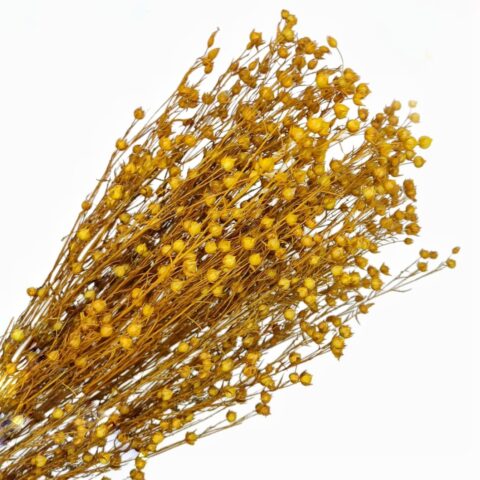 Лён 68-70см, 100гр, желтый