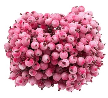Ягоды засахаренные в пучке 400шт, 12мм, розовый