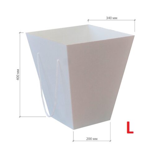 Переноска для цветов 200*340*H400, L, белый