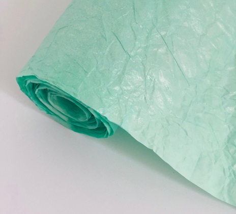 Бумага Жатая 70см*5м с серебром тиффани