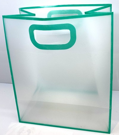 Сумка пластиковая, 25x15x30см, мятный