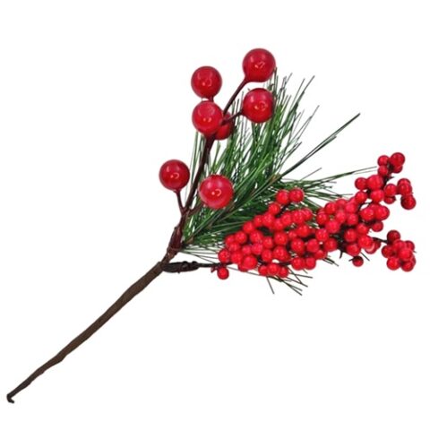 Ветка 15см. пушистая с ягодами