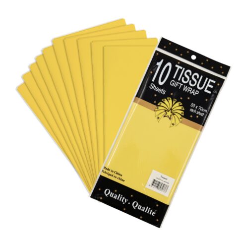 Тишью 50*50см/10шт, желтый