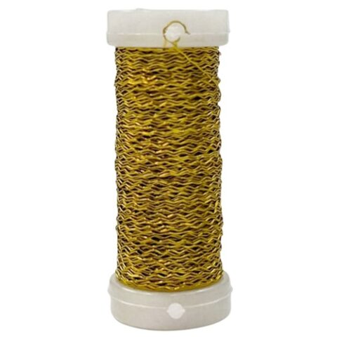 Проволока бульонка 0,3мм*30м, золото