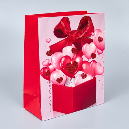 Пакет подарочный с глиттером 