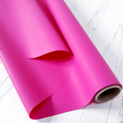 Матовая бумага 50см*10м 65мкр. Сочная малина