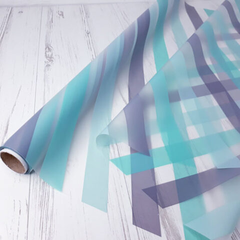 Пленка матовая 60см*10м Радуга серо-синий