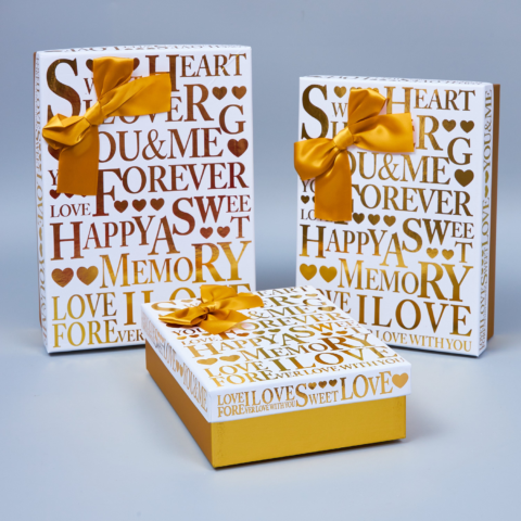 Набор коробок металлик 