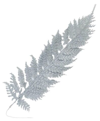 Ветка 55см. с глиттером, серебряный