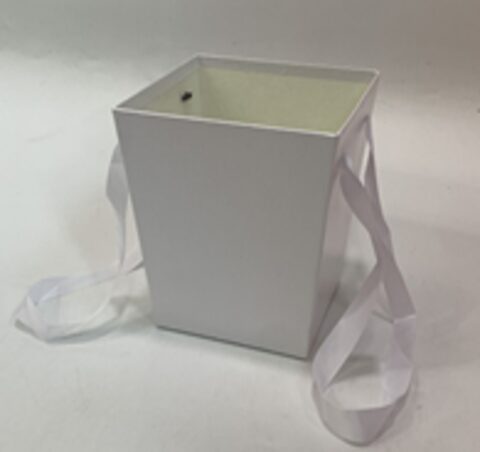 Коробка под цветы с ручками  17x17x18cm, белый