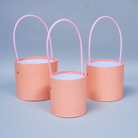 Набор коробок с ручкой, 16*14см/14,5*12см/12*12см, нежный персик