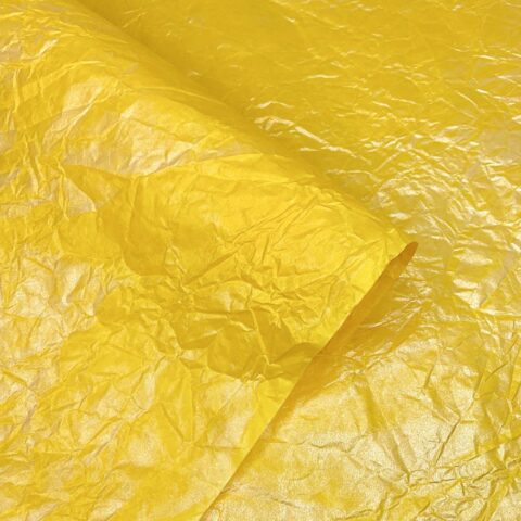 Бумага Жатая 70см*5м с серебром жёлтый