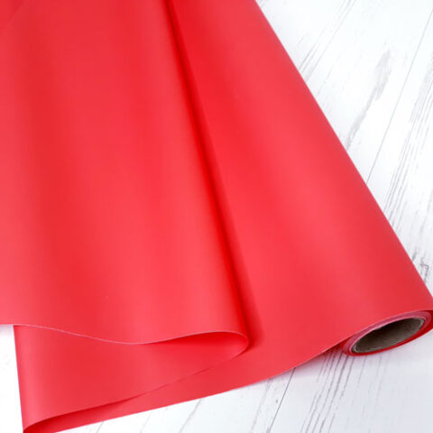 Матовая бумага 50см*10м 65мкр. Алый