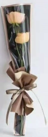 Пакет под одну розу, 12.5*4*45см, 50шт/уп, черный