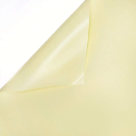 Пленка двусторонняя матовая/перламутр 65мкр, 50см*10ярд, желтый