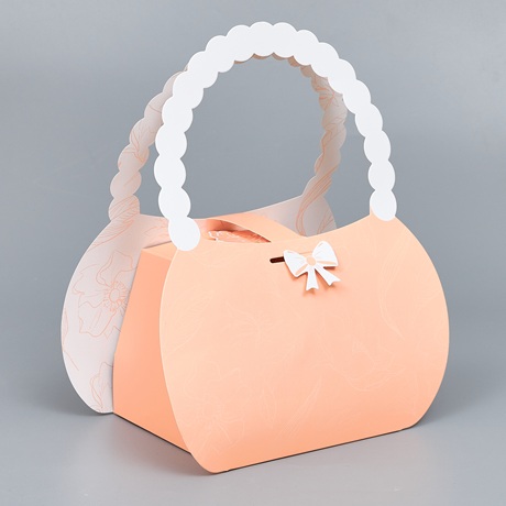 Сумочка подарочная, 24.5*15*30см, персиковый