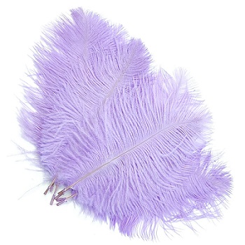 Перо страуса 15-20 см, упак. 10 шт, сиреневый
