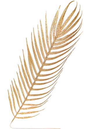 Лист с глиттером, 18*58см, золотой