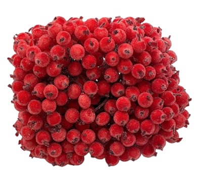 Ягоды засахаренные в пучке 400шт, 12мм, алый