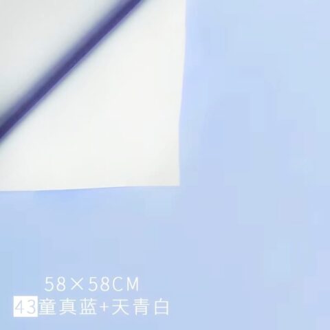 Набор пленки матовой двусторонней 65 мкм, 57*57см/20л, белый/голубой